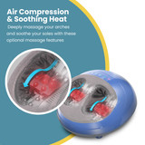 Blue | Make Lemonade Shiatsu Air Elite has air compression and soothing heat