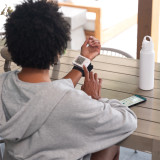 women wearing Homedics® Wrist 600 Series Blood Pressure Monitor