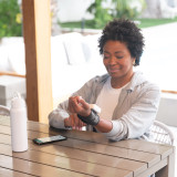 women using Homedics® Wrist 600 Series Blood Pressure Monitor