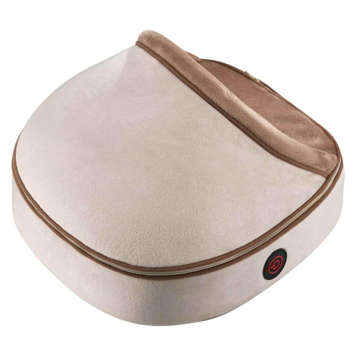 Tan | Angled view of the tan Homedics Double Duty Shiatsu Massager with Soothing Heat