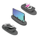 Black | 3D rendering of the black Homedics UV CLEAN Portable Sanitizer Bag with watch, pacifier, and phone