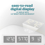 White | easy-to-read digital display
1.3" DISPLAY WITH
0.9" BRIGHT WHITE LED READOUT