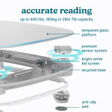 White | accurate reading up to 400 lbs, 180kg or 28st 7lb capacity