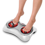 Feet on the Homedics Shiatsu Deluxe Foot Massager with Heat