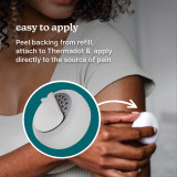 easy to apply-Peel backing from refill, attach to Thermadot & apply directly to the source of pain