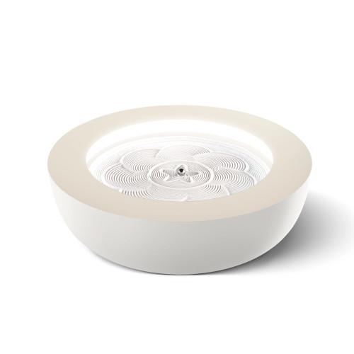 16-inch, cream | Angled view of the 16" Homedics drift sandscape sand table in cream