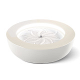 21-inch, cream | Angled view of the 21" Homedics drift sandscape sand table in cream