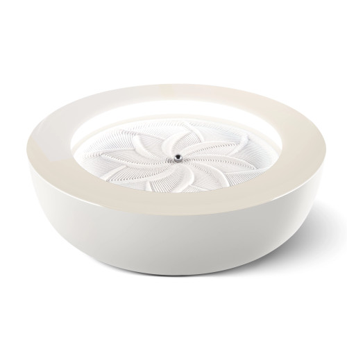 21-inch, cream | Angled view of the 21" Homedics drift sandscape sand table in cream