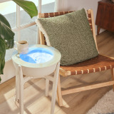 White Wash | drift 21" wood stand fits well in any space