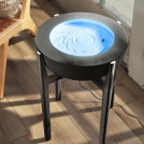 Walnut | drift 21" wood stand displays  the drift sand table, perfect for any space