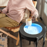 Walnut | drift 21" wood stand puts the drift sand table at the perfect height to make it more than just a sand table