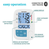 Homedics® Relax+ Upper Arm 900 Series Blood Pressure Monitor for Easy, Accurate Results has many features to make measuring blood pressure easy to use and understand